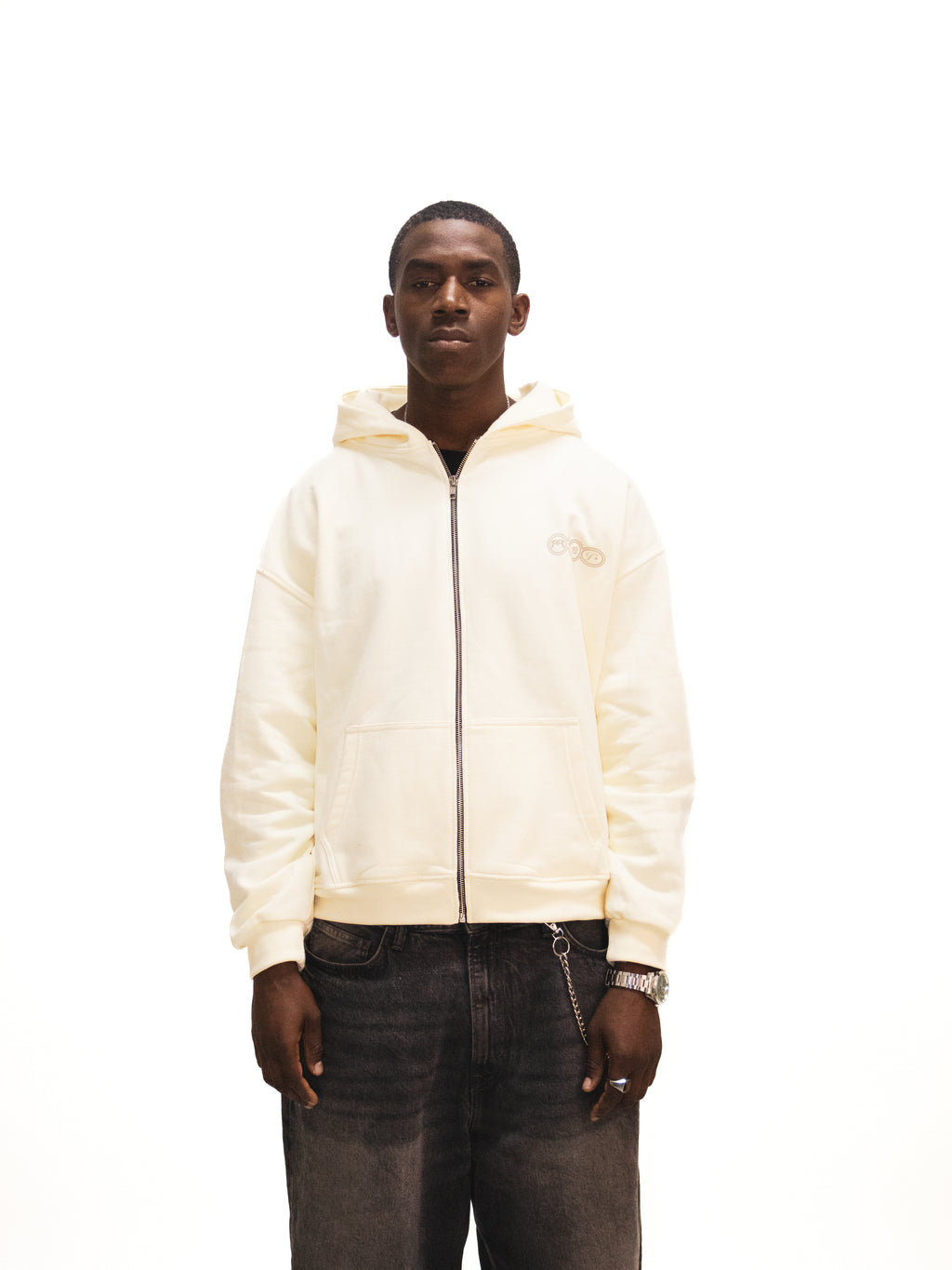 RAW HOODIE ZIP LOGO
