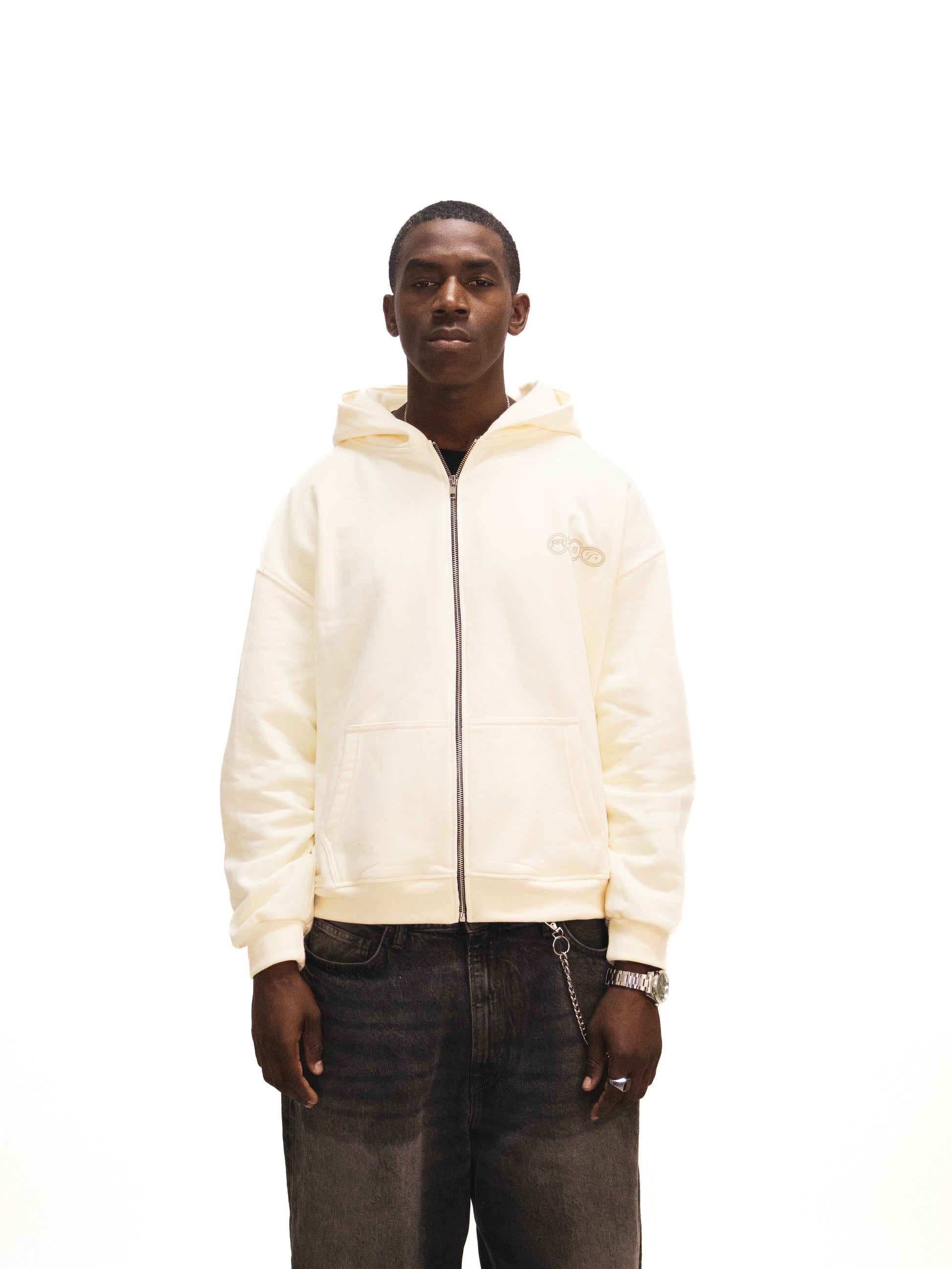 RAW HOODIE ZIP LOGO